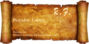 Rucska Fanni névjegykártya
